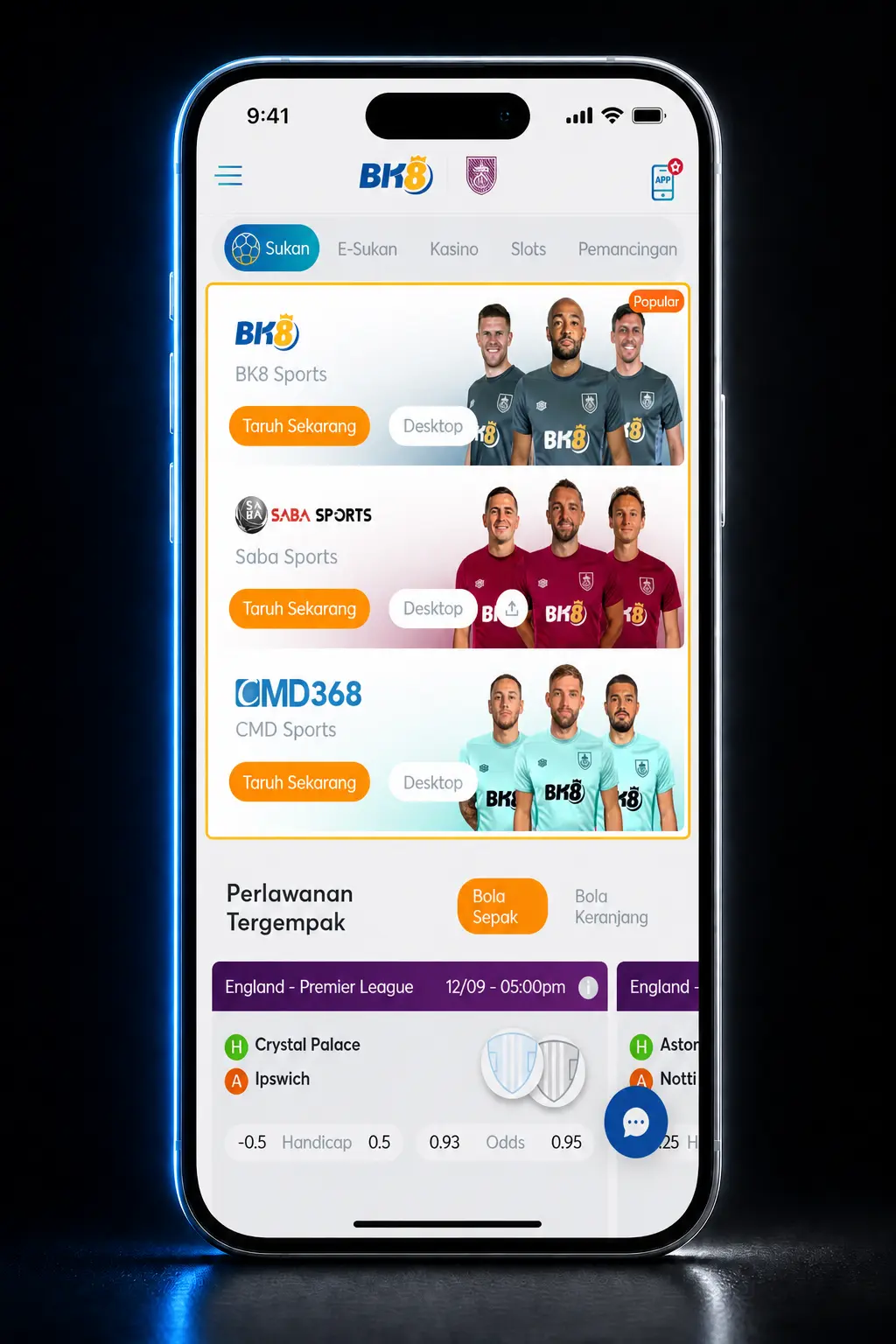 Step-by-step BK8 betting slip guide showing sport selection, odds choice, stake entry, and bet confirmation on mobile.