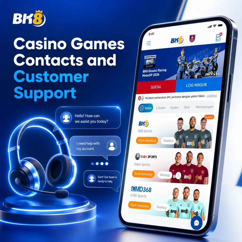 BK8 Malaysia 24/7 customer support contact options for casino games including live chat, WhatsApp, Telegram, and email