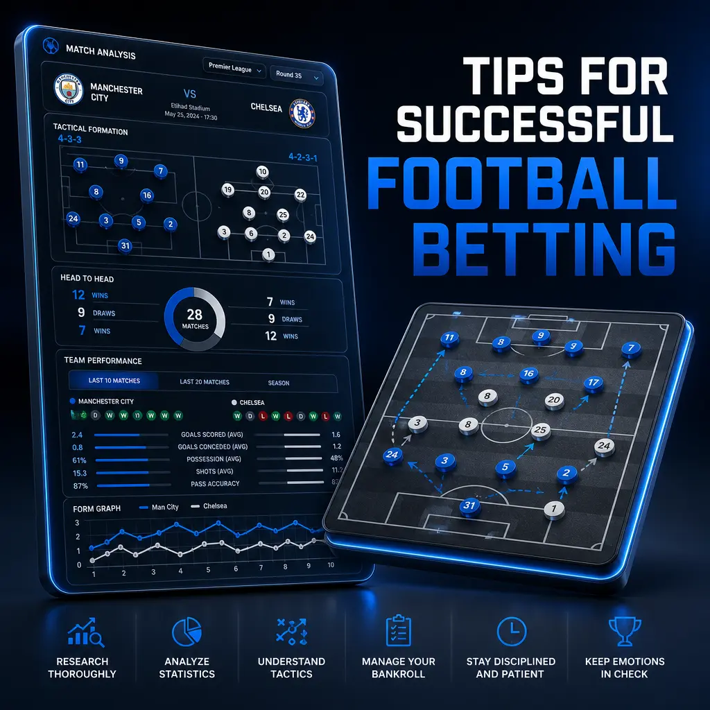 Football betting tips: analyse form, injuries, tactics, and bankroll management with BK8's live stats and odds tools.