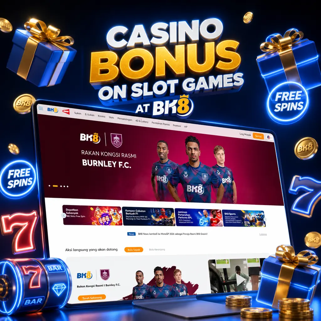 BK8 casino bonus for slot games, offering welcome deposit matches up to 288% and ongoing reload and cashback rewards.