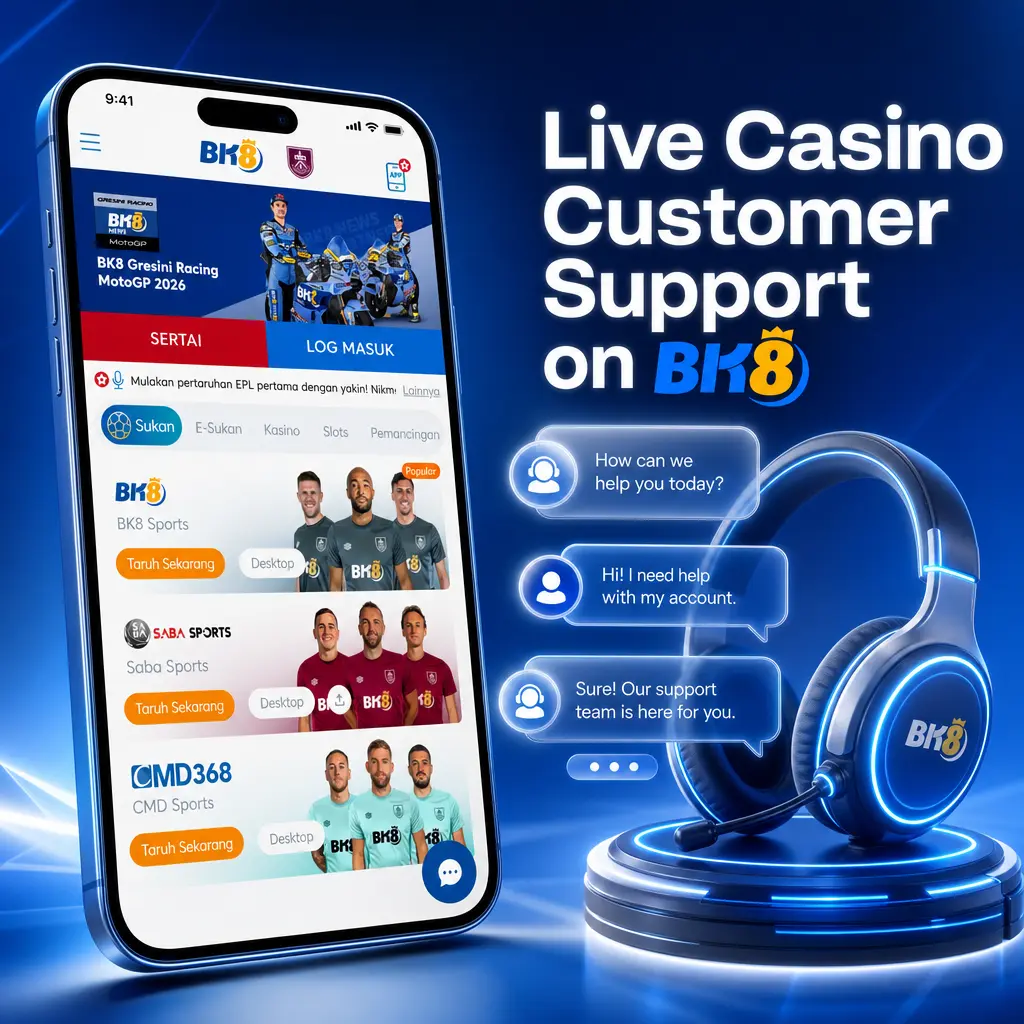 BK8 24/7 live casino customer support via live chat, WhatsApp, Telegram, and email for players